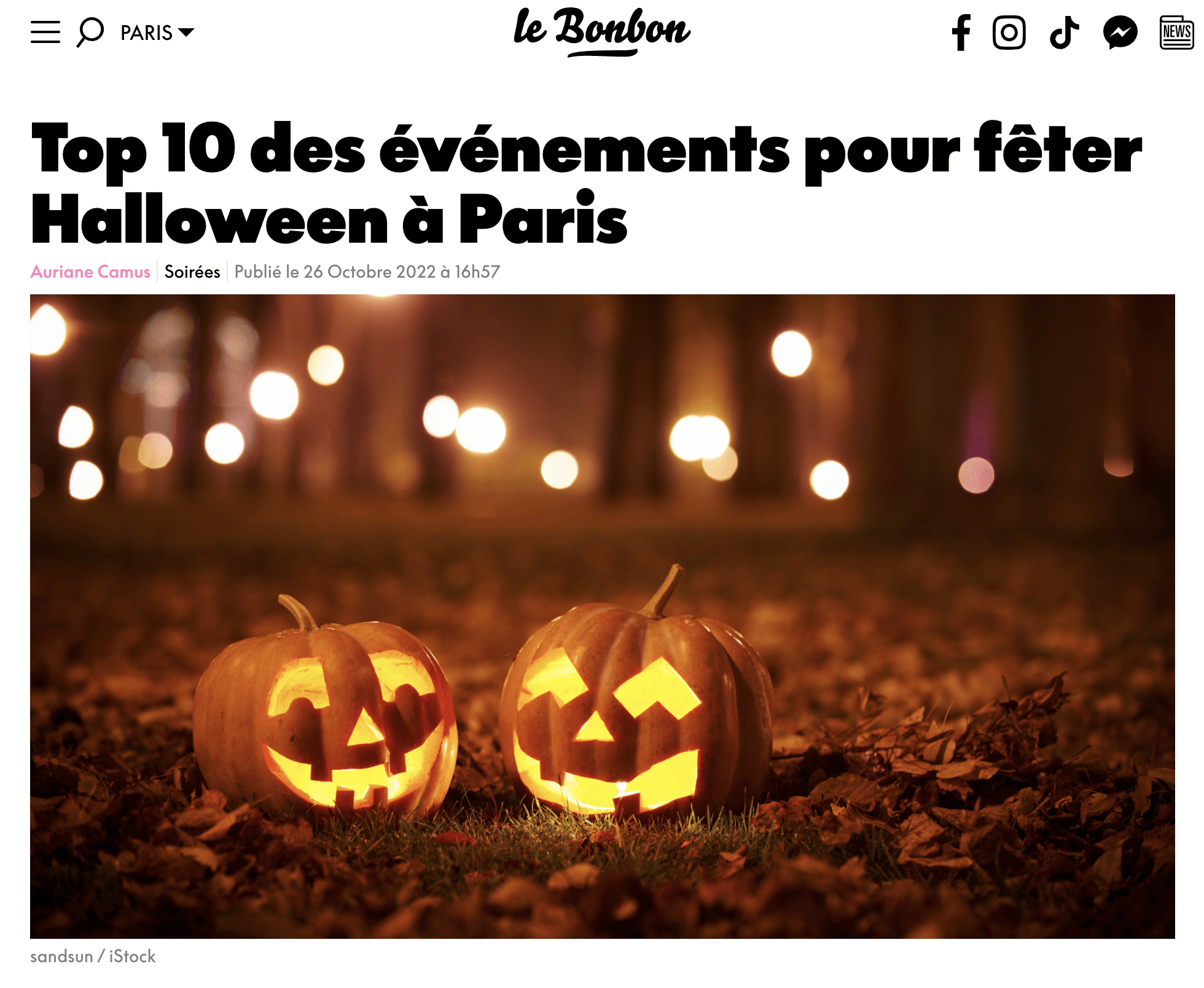 Le Bonbon Top 10 des evenements pour feter Halloween a Paris