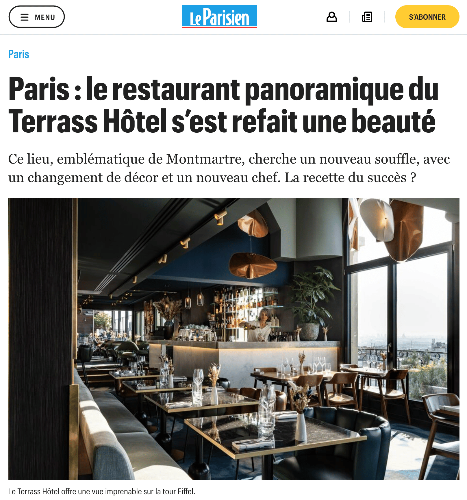 Le Parisien Paris le Terrass Hotel sest refait une beaute