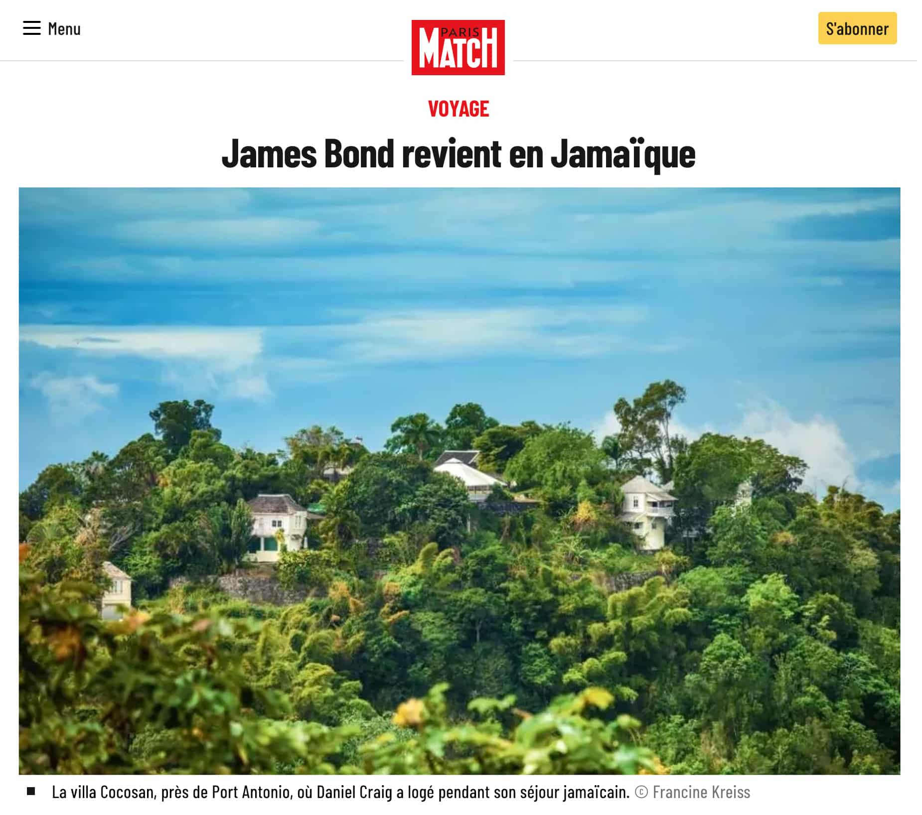 ParisMatchJames Bond revient en Jamaique